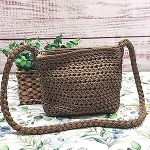 Luxy crocheted braided strap bag